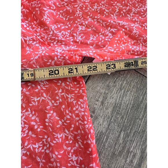 NWT Equipment Femme Women's Orange 100% Silk Button Down Shirt Top Size Large - Picture 3 of 7